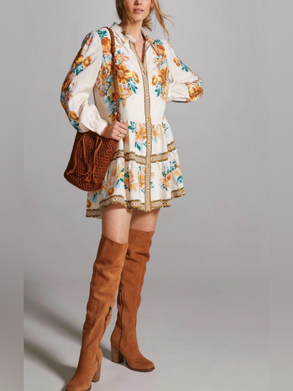 Anthropologie Panel Print Shirtdress S